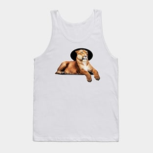 Tiger feline in pose of king of animals Tank Top